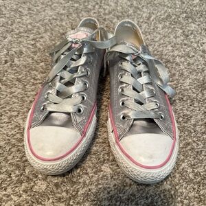 Converse Silver and Pink Women's Sneakers